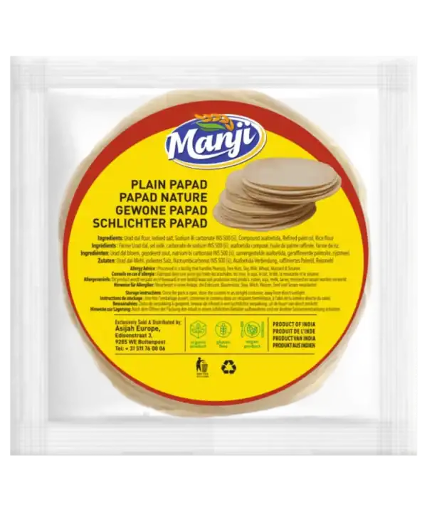 Manji - Plain Papad – Papadum – Appalam