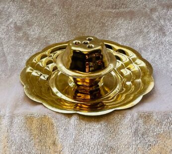 Elegant Brass Incense Burner Set| Agarbathi stand