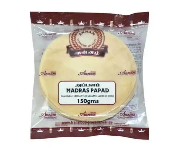 Annam Plain Madras Pappadums 200g