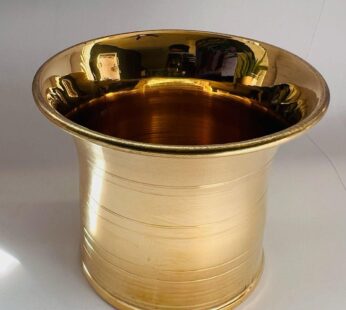 Brass Puja & Pujari Pancha Patra with Spoon-Medium