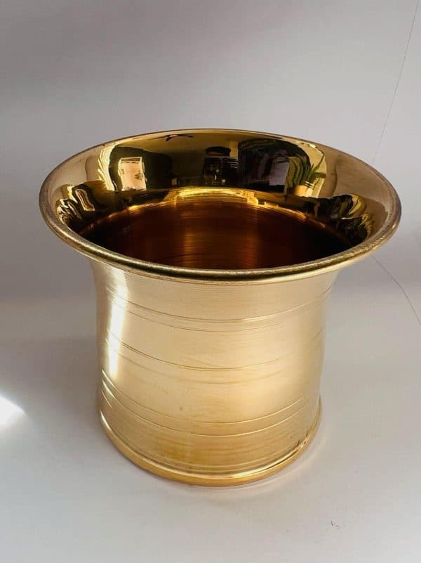 Brass Puja & Pujari Pancha Patra with Spoon-Medium