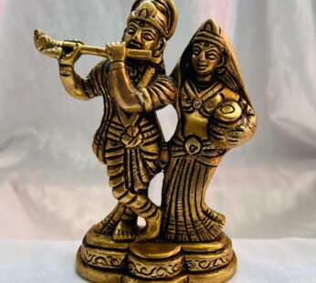 Radhe Krishna Sculpture in Elegant Brass