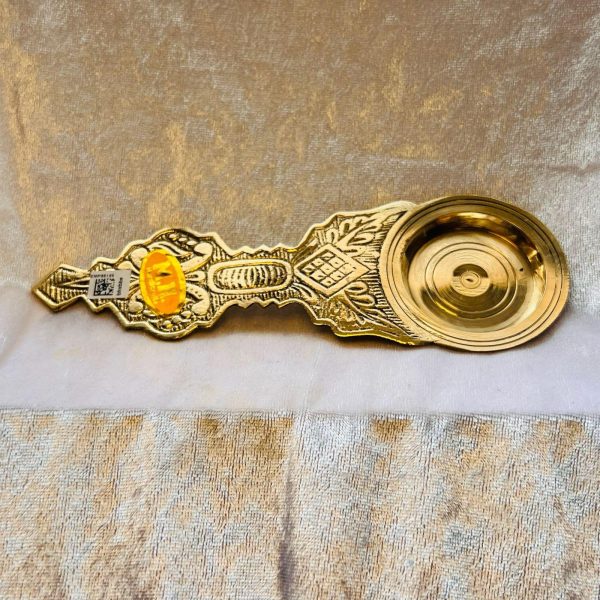 Brass Kapoor Arathi Stand for Dhoop Puja|Pooja Camphor Dani Holder