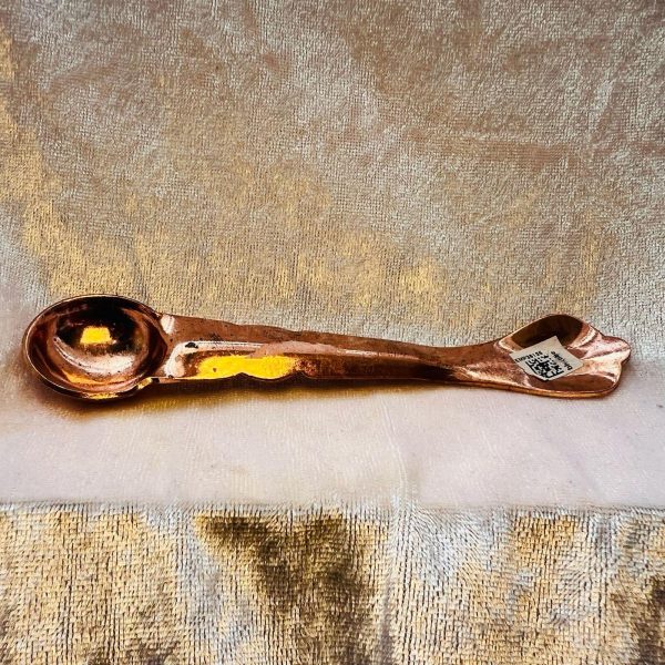 Copper Puja & Pujari Pancha Patra with Spoon-Medium - Image 3