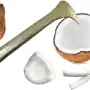 Coconut Breaker with Coconut Peeler Slicer Opener Rod
